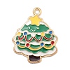 Christmas Theme Alloy Enamel Pendants X-ENAM-D060-04F-1