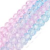 Transparent Painted Glass Beads Strands LS-DGLA-A034-T8mm-A22-2
