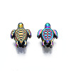 Rack Plating Rainbow Color Alloy Beads PALLOY-S180-343-3