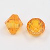 Faceted Bicone Transparent Acrylic Beads DBB14MM-4