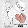 30Pcs Stainless Steel Spinning S Shaped Hooks AJEW-SP0001-43-2