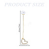 1 Pair Zinc Alloy Rhinestones Ear Thread EJEW-LP0007-040-2