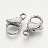 Tarnish Resistant 304 Stainless Steel Lobster Claw Clasps STAS-T029-12-2