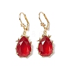 Glass Leverback Earring EJEW-C077-02KCG-03-1