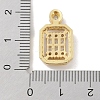 Rack Plating Brass Micro Pave Cubic Zirconia Pendants KK-A224-20G-03-3