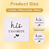 200Pcs 2 Styles Paper Self-adhesive Stickers DIY-CA0007-64-2