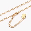 Brass Paperclip Chain Necklaces NJEW-H206-02G-1