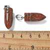 Natural Red Sesame Jasper Pointed Pendants G-B127-18P-11-3