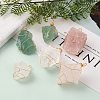 Rough Raw Natural Fluorite & Quartz Crystal & Rose Quartz Pendants PALLOY-JF00586-4