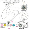 1Pc Stainless Steel Open Cuff Bangles & 1Pc Stainless Steel Pendant Neclace AJEW-SC0004-06C-2