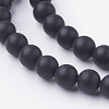 Natural Black Agate Bead Strands G-G735-60F-6mm-A-3