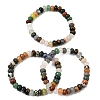 Natural Mixed Stone Rondelle Beaded Stretch Bracelets for Women GG-CBA3F02-07-4
