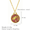 304 Stainless Steel Enamel Constellation Pendant Necklaces LS-DJ0261-4-1-1