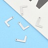 Tarnish Resistant 304 Stainless Steel Letter Charms X-STAS-O072-L-6