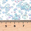 Electroplated Transparent Flat Back Resin Rhinestone Cabochons RESI-XCP0002-44B-3