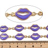 304 Stainless Steel Enamel Lip Link Chains CHS-K023-03G-03-2