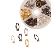48Pcs 6 Colors Brass Clip-on Earring Converters Findings KK-CJ0001-61-6