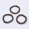 Natural Tiger Eye Beaded Stretch Bracelets BJEW-I253-10mm-27-2