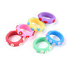 Handmade Polymer Clay Finger Rings CLAY-N013-26-1