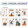 8 Sheets 8 Styles PVC Waterproof Wall Stickers DIY-WH0345-044-2