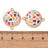 Printed Alloy Enamel Connector Charms AL-CBA2638-01A-3