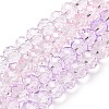 Transparent Painted Glass Beads Strands X1-DGLA-A034-T8mm-A05-2