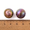 UV Plating Rainbow Iridescent Two Tone Acrylic Beads PACR-C009-04F-3