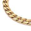 Woman's 304 Stainless Steel Cuban Link Chain Bracelets X-BJEW-JB05611-01-2