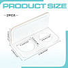 2-Slot Rectangle Acrylic Wall Mounted Comb Organizer Holder for Bathroom ODIS-WH0043-218A-2