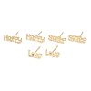Brass Stud Earrings EJEW-P346-02-G-2