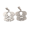 Non-Tarnish 201 Stainless Steel Pendants STAS-K251-030P-1