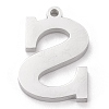 Tarnish Resistant 304 Stainless Steel Letter Pendant Rhinestone Settings LS-STAS-J028-01S-2
