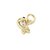 Brass Micro Pave Cubic Zirconia Charms ZIRC-I356-13G-04-2