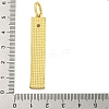 Real 18K Gold Plated Brass Micro Pave Cubic Zirconia Pendants KK-R159-07D-G-3