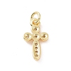 Brass Micro Pave Cubic Zirconia Charms KK-C012-41G-2