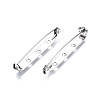 201 Stainless Steel Brooch Pin Back Safety Catch Bar Pins STAS-S117-022E-2