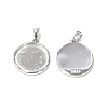 Anti-Tarnish Rhodium Plated 925 Sterling Silver Pendant Cabochon Settings STER-I017-017P-3