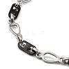 201 Stainless Steel Oval Links Chain Necklace NJEW-F222-38EBP-03-3