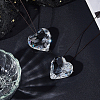 2Pcs Glass Heart Pendant Decorations AJEW-BBC0002-30B-4