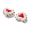 Painted Glass Beads Bumpy Beads Heart X-LAMP-V001-07D-3