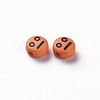 Opaque Dark Orange Acrylic Beads MACR-N008-42-C08-3