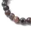 Natural Syenite & Cultured Freshwater Pearl Round Beaded Stretch Bracelets for Women BJEW-JB13321-01-4