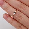 Brass Micro Pave Cubic Zirconia Finger Rings for Women FS-WG4BC3F-14-2