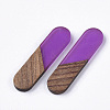 Transparent Resin & Walnut Wood Cabochons LS-RESI-Q210-014A-B01-2