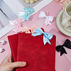 24Pcs 6 Colors Polyester Bowknot & Transparent Acrylic Bookmarks AJEW-FH00038-3