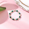 Natural Green Aventurine Beaded Stretch Rings RJEW-JR00867-03-1