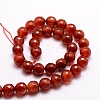 Dyed Natural Agate Faceted Round Beads Strands X-G-E320B-12mm-08-2