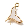 Brass Shell Peg Bails Pendants KK-K389-146G-1