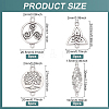 32Pcs 4 Styles Tibetan Style Alloy Connector Charms TIBE-BC0001-03-2