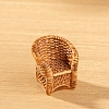 Resin Bamboo Rattan Chair Miniature Ornaments PW-WG81F97-01-1